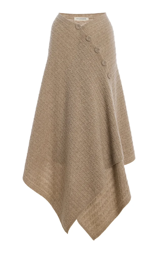 Liza Wool-Blend Knit Midi Skirt