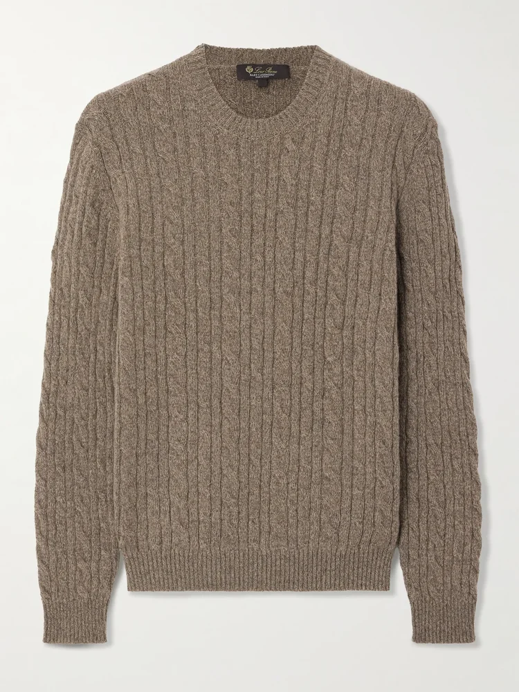 Cable-knit cashmere sweater