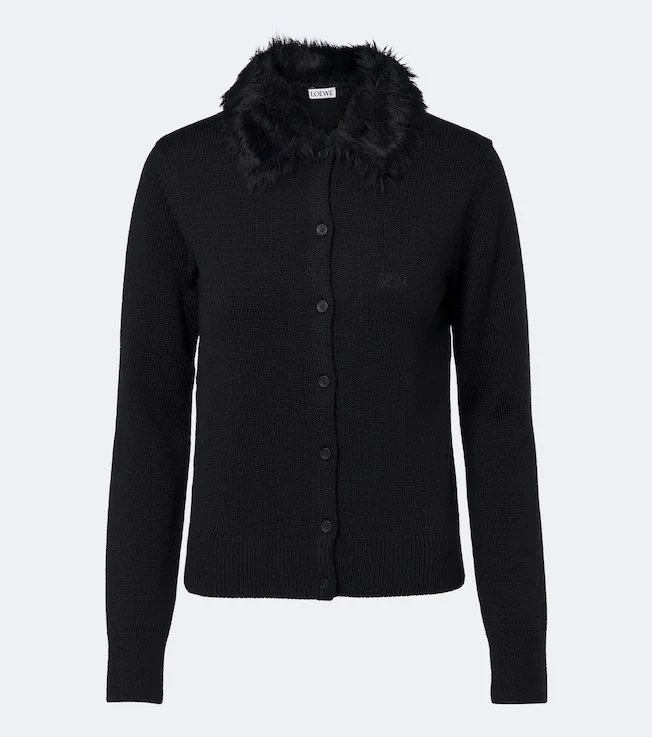 Double L wool cardigan