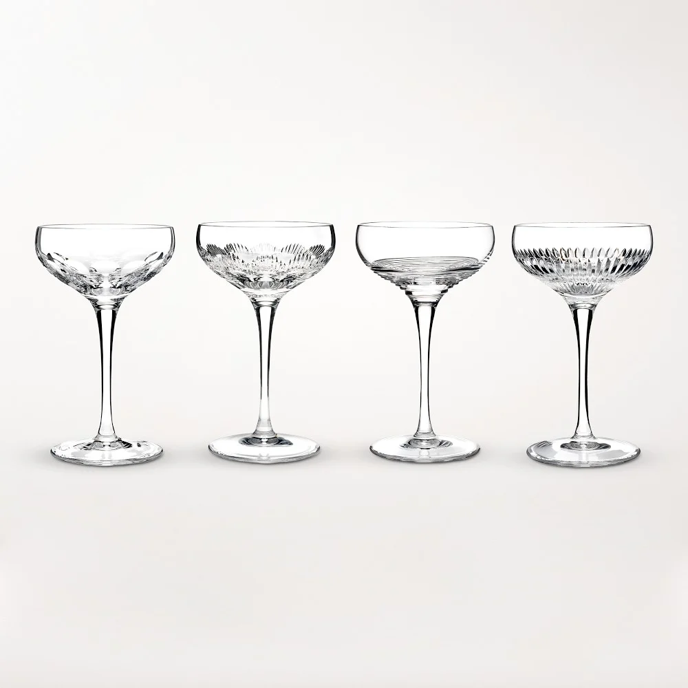 Mixology Mixed Coupe Glasses, Set of 4