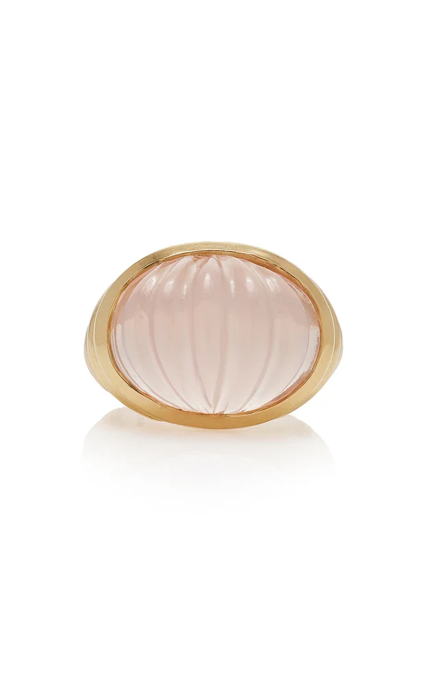 Yam 18K Yellow Gold Quartz Ring