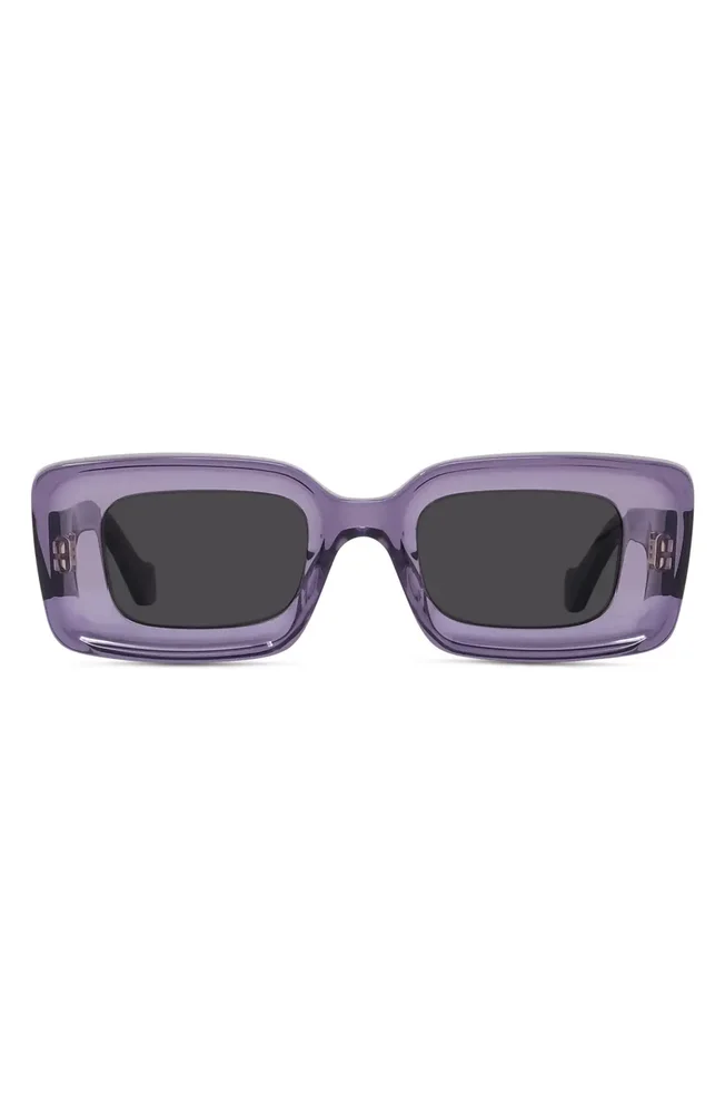 Chunky Anagram 46mm Rectangular Sunglasses