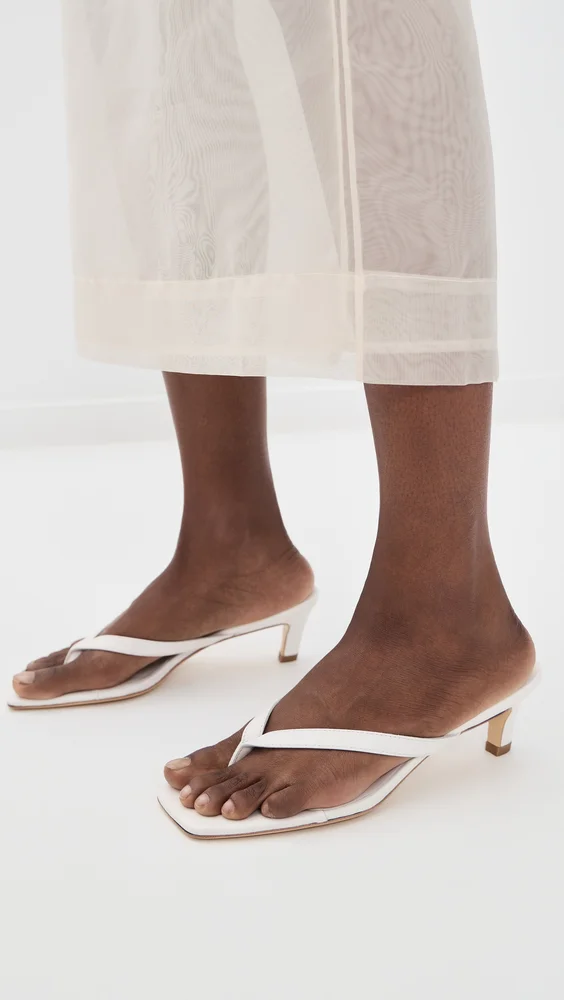 Topaz Heeled Sandals (White Nappa)