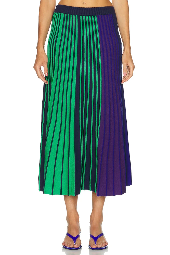 Celia Knit Skirt in Cool Tone Rib
