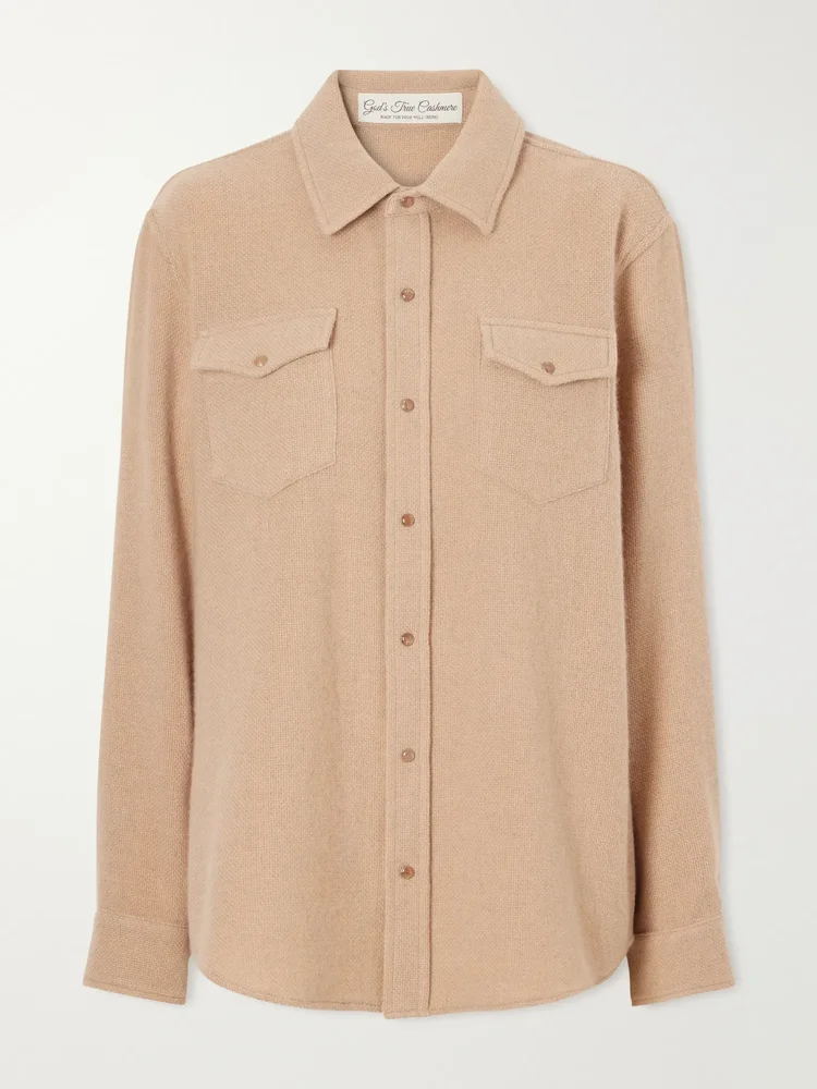 Cashmere knitted shirt