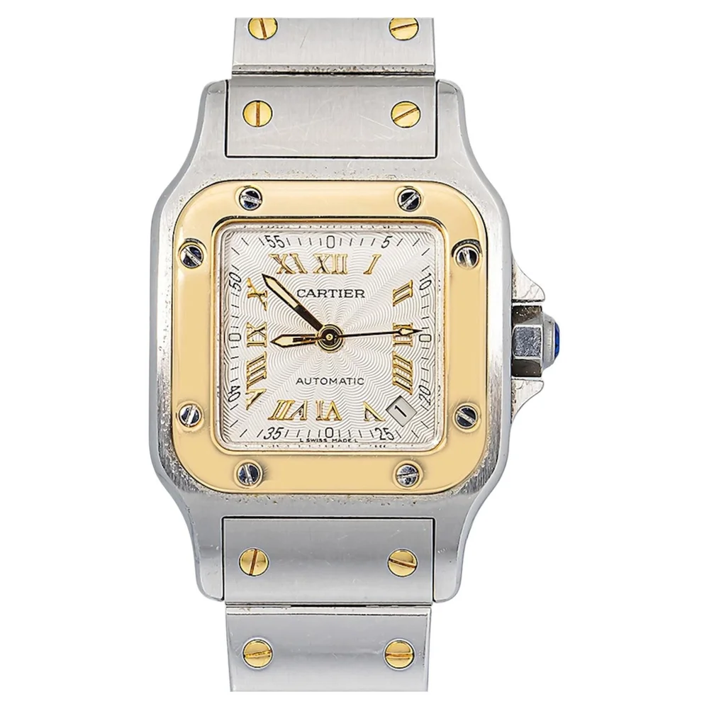 Pre-Owned Santos Galbée Two-Tone Automatic Watch