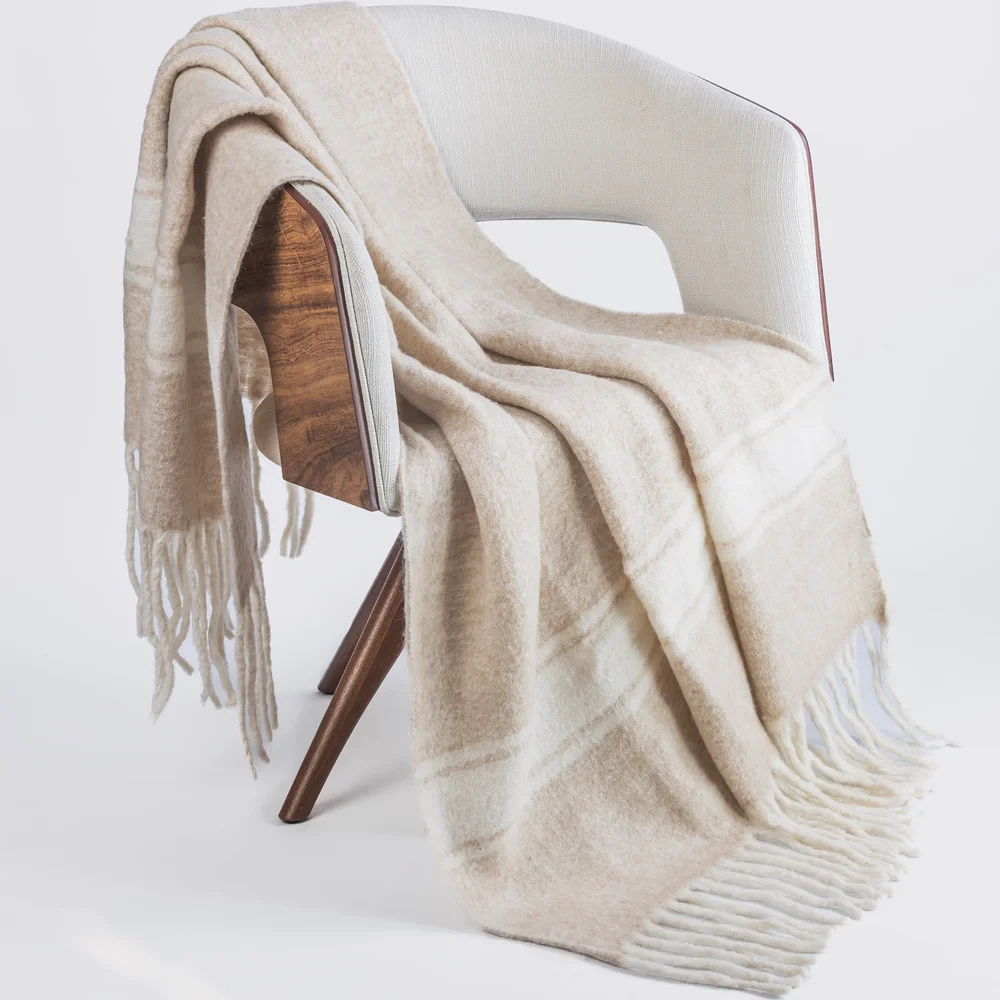 Delories Hand Woven Merino Wool Throw