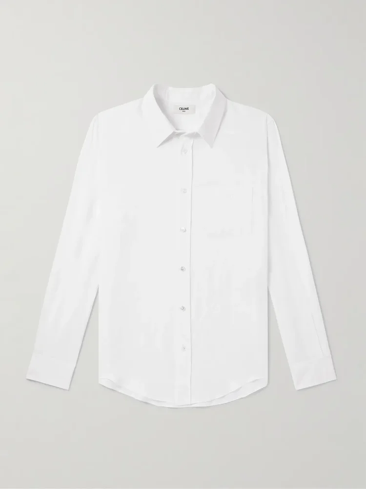 Logo-Embroidered Linen Shirt