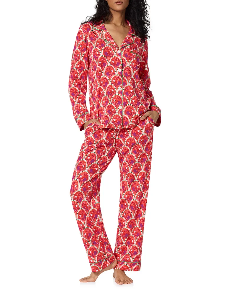 Printed Long Sleeve Classic Pajama Set