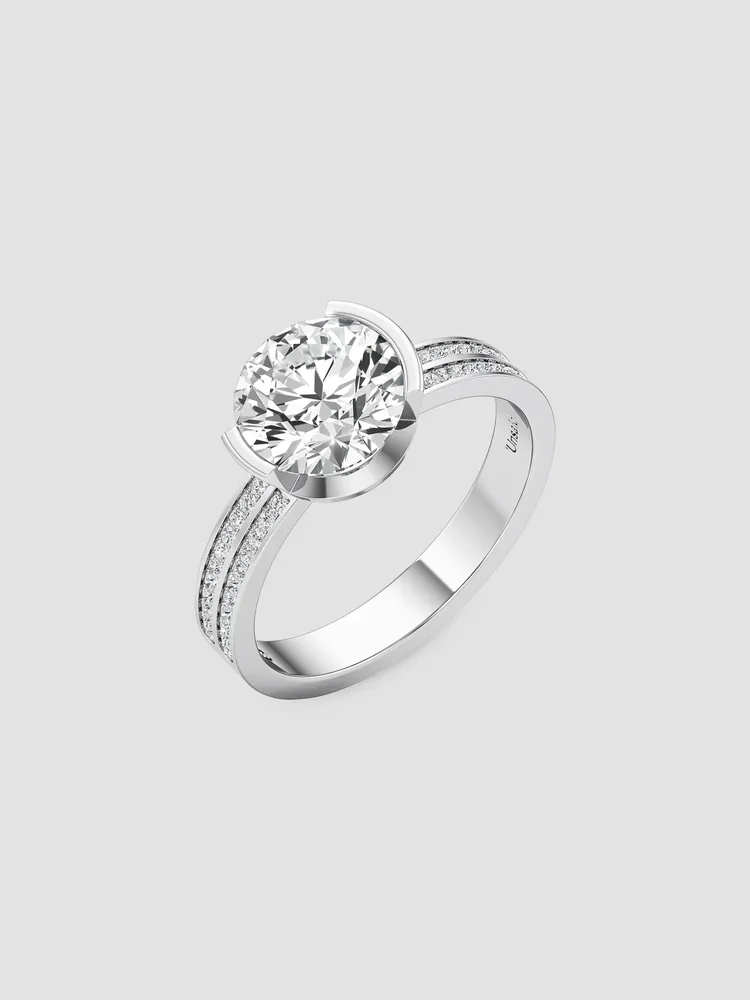 Meta Lune 18K White Gold & 3.21 TCW Lab-Grown Diamond Ring