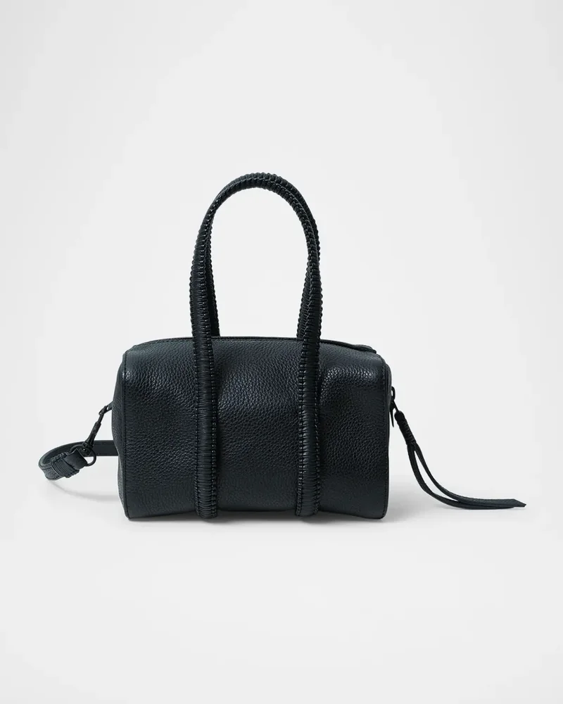 Mini Bowling Grained Leather Top-Handle Bag