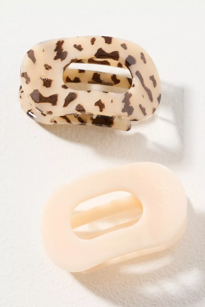 Tiny Flat Hair Claw Clips, Set of 3