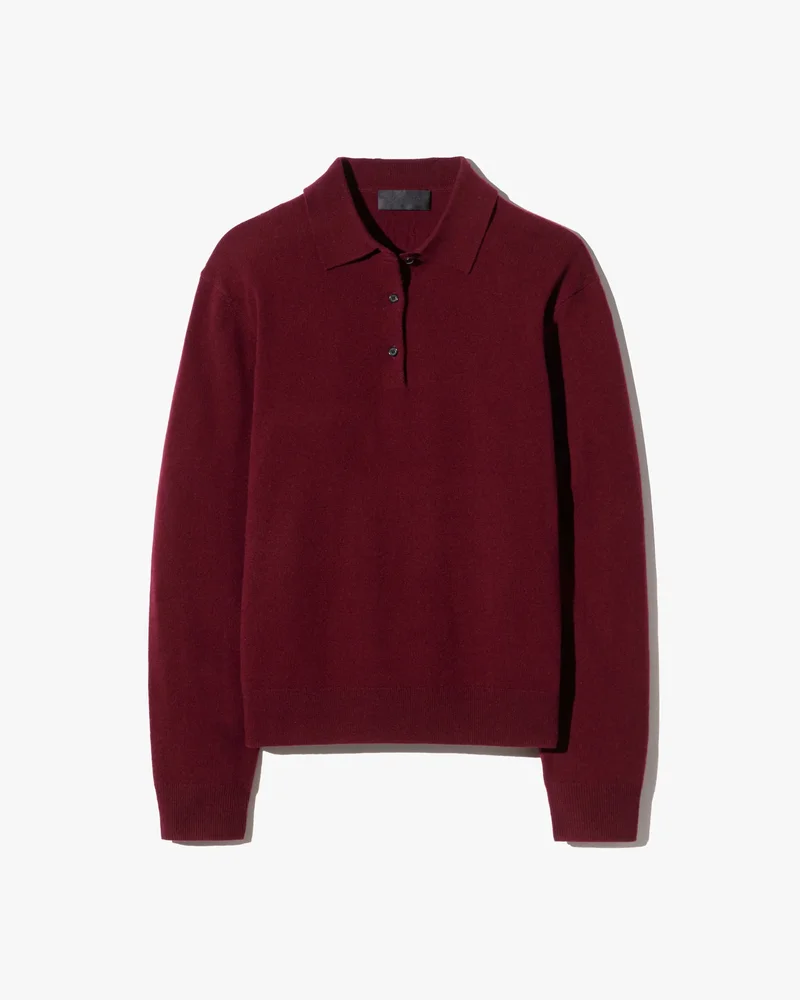 Jovan Cashmere Polo in Burgundy