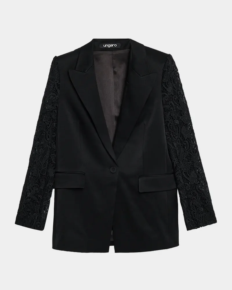 Georgie Lace-Sleeve Jacket