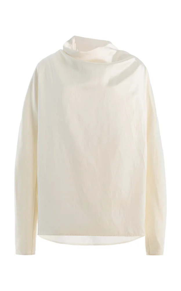 Draped Satin Top