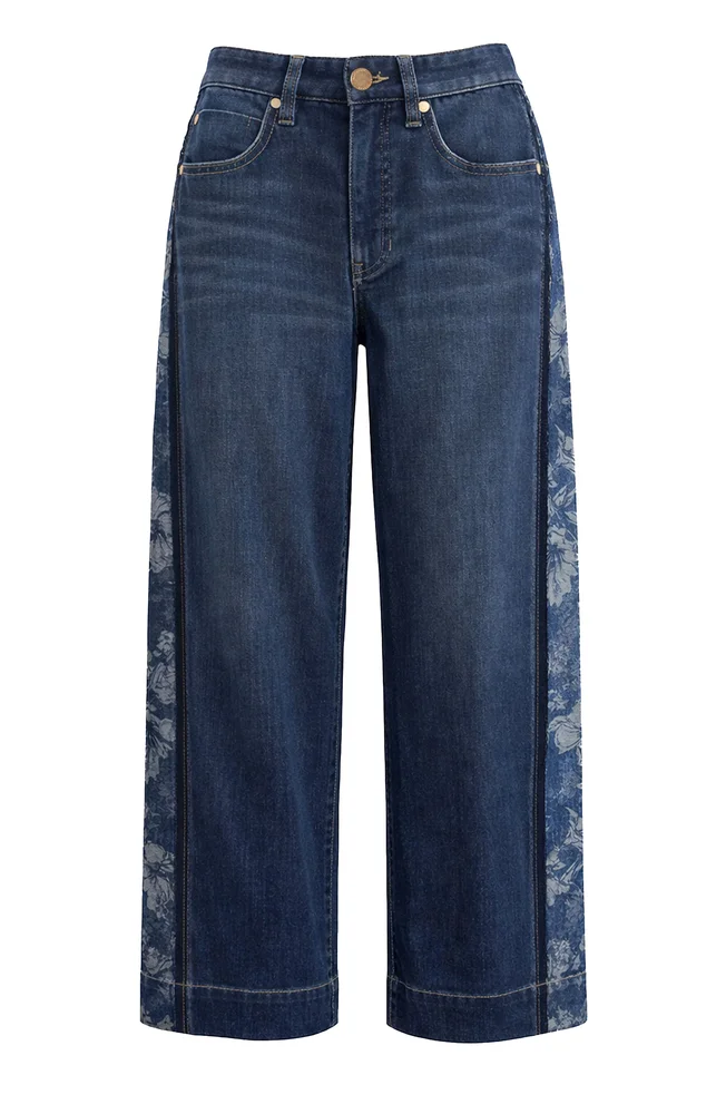 STRIDE WIDE LEG W/ JACQUARD BLOCKING