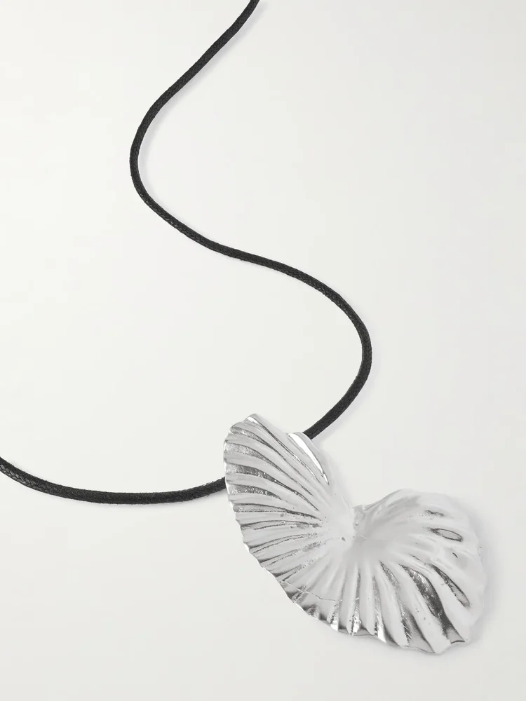 The Birth of Venus sterling silver and cord necklace