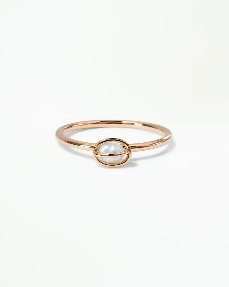 Caged Pearl Ring