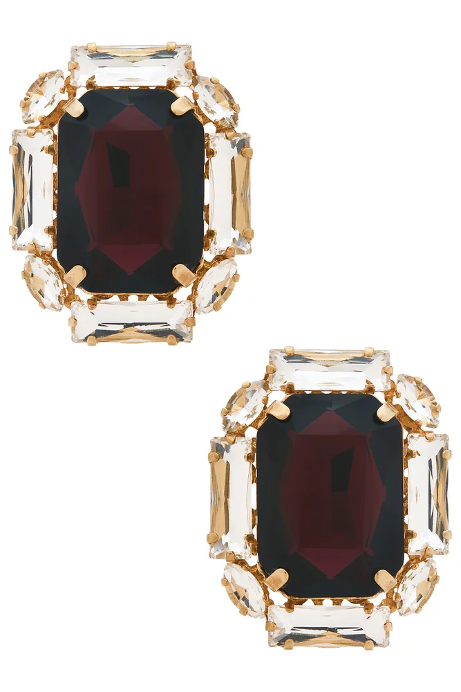Omega Clasp Square Stud