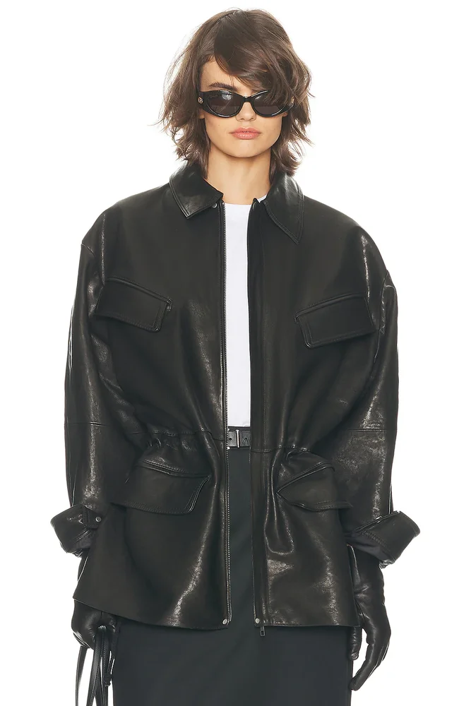 The Peplum Leather Moto Jacket
