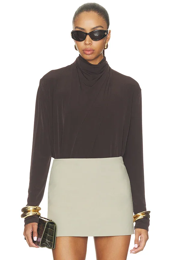 Vince Longsleeve Draped Cowl Blouse