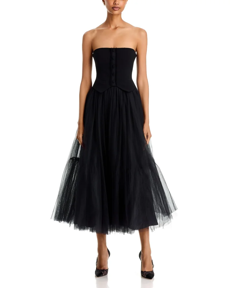 Lunelle Strapless Midi Dress