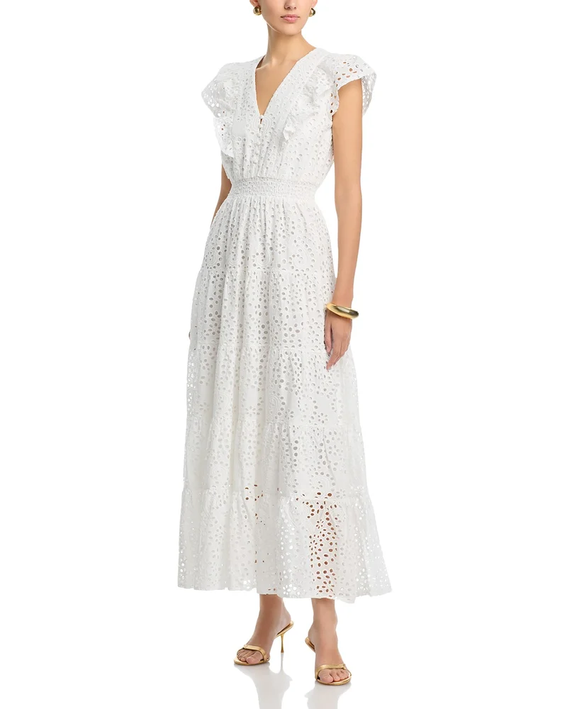 Eyelet Midi Dress