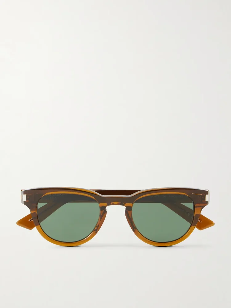 Round-Frame Acetate Sunglasses