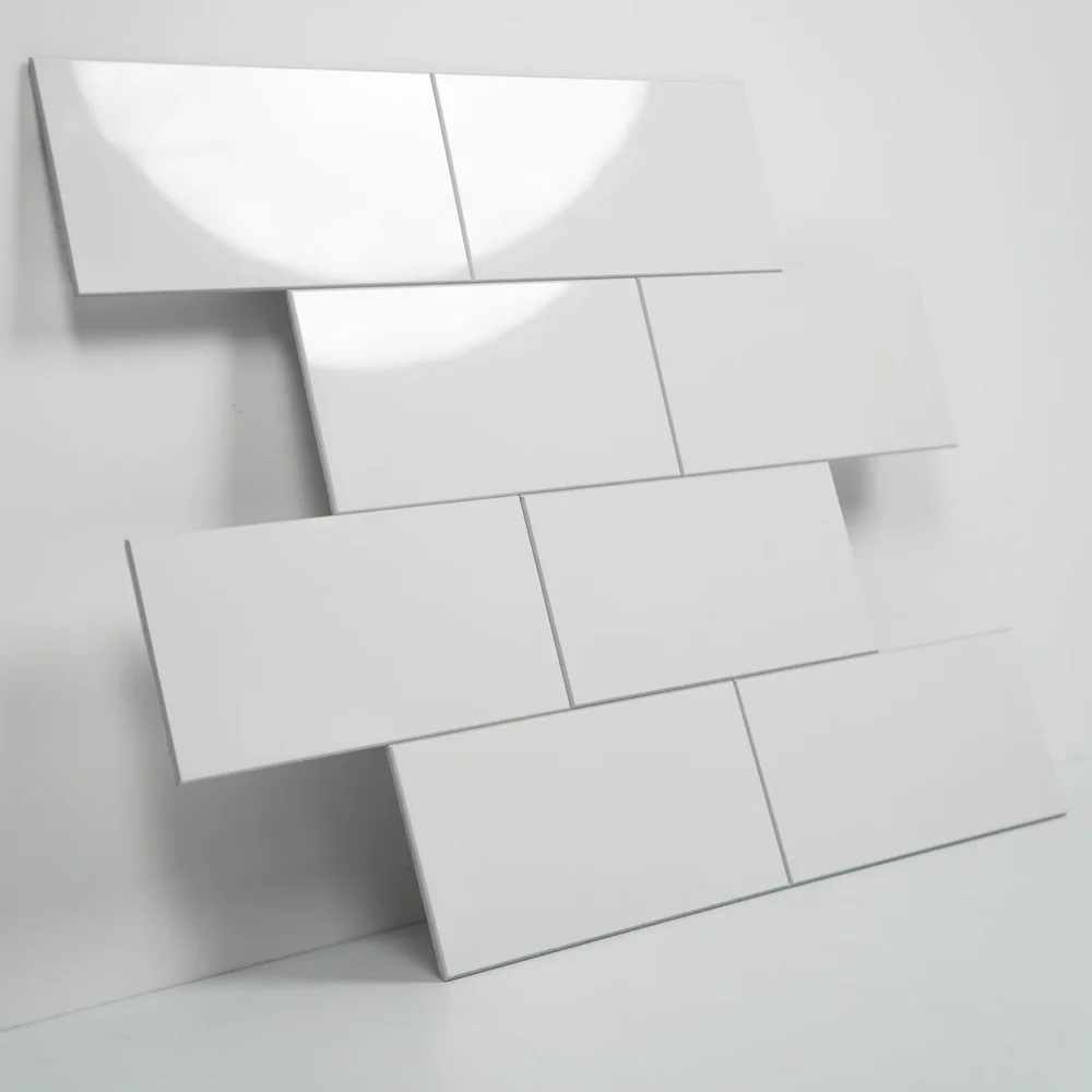 Pure White PVC Peel and Stick Subway Tile