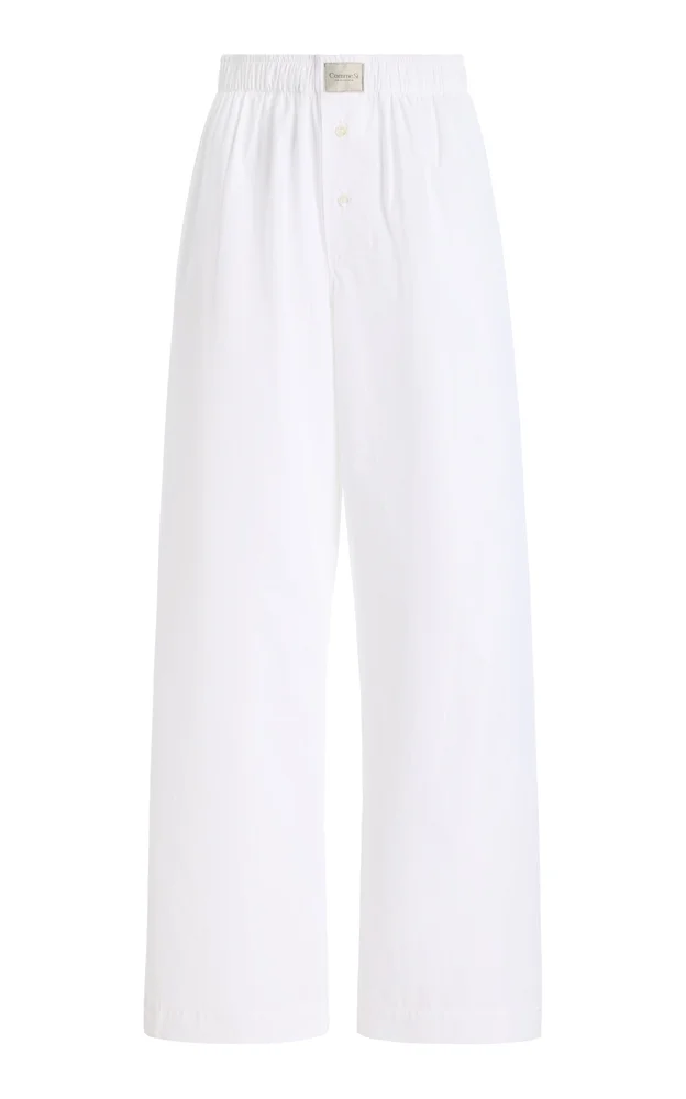 La Boxer Alta Cotton-Poplin Pants