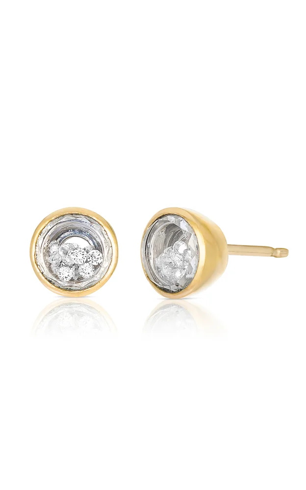 18k Yellow Gold Neue Circle Stud Earrings