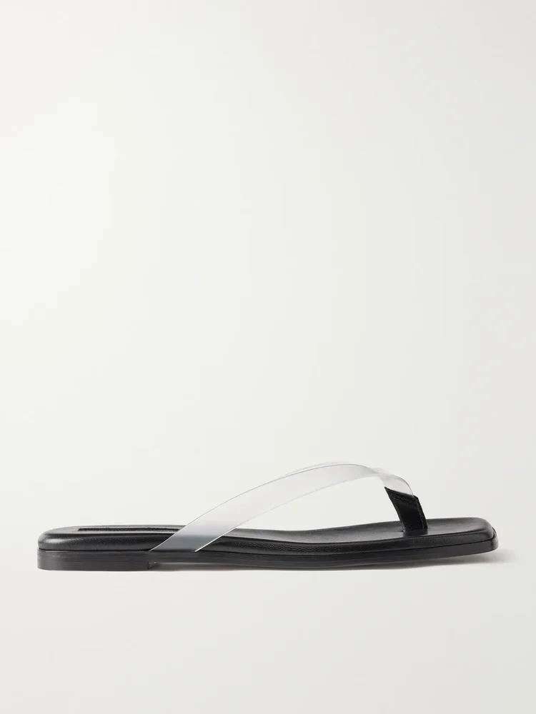 Meta leather thong sandals