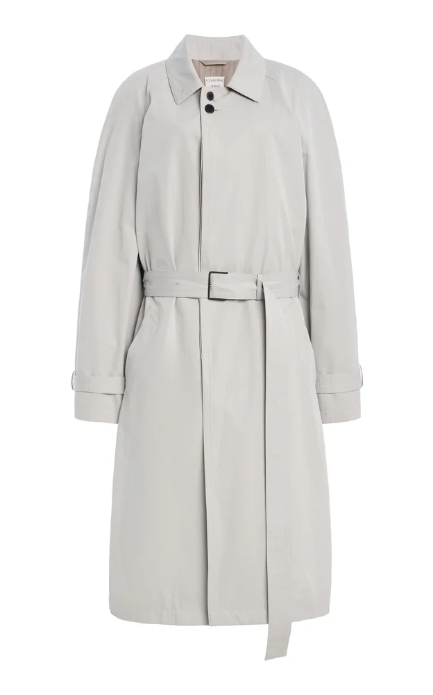 Neda Collared Cotton-Blend Trench Coat