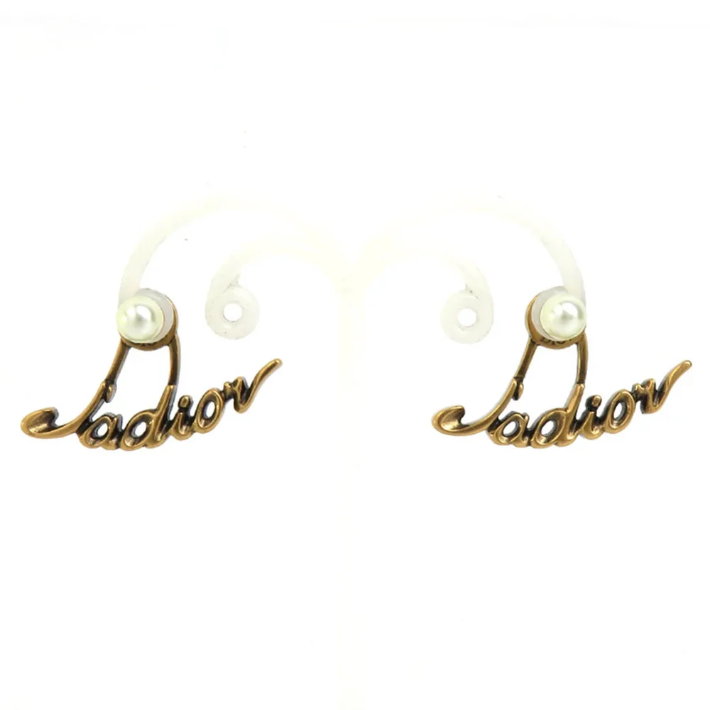 Pre-Owned Pearl Earrings Metal and Artificial Pearl