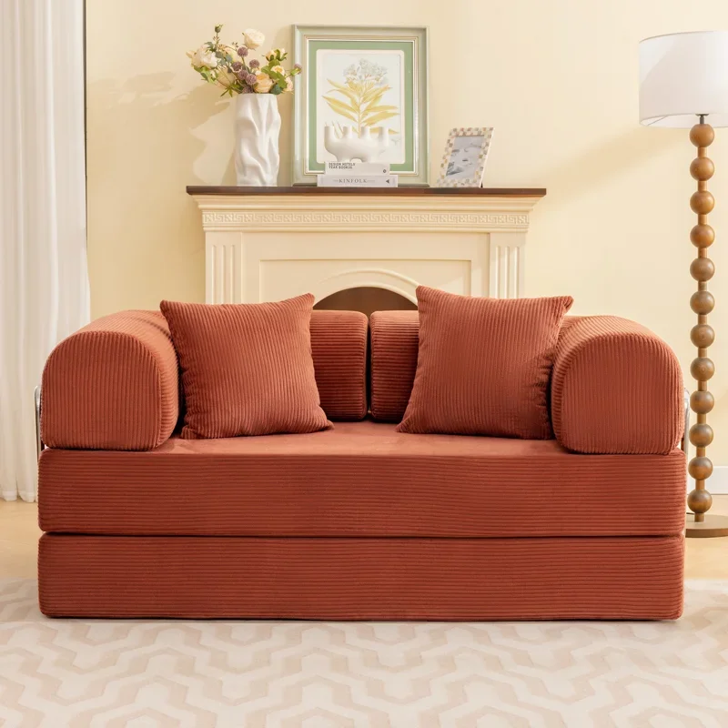 Corduroy Foldable Sofa Bed