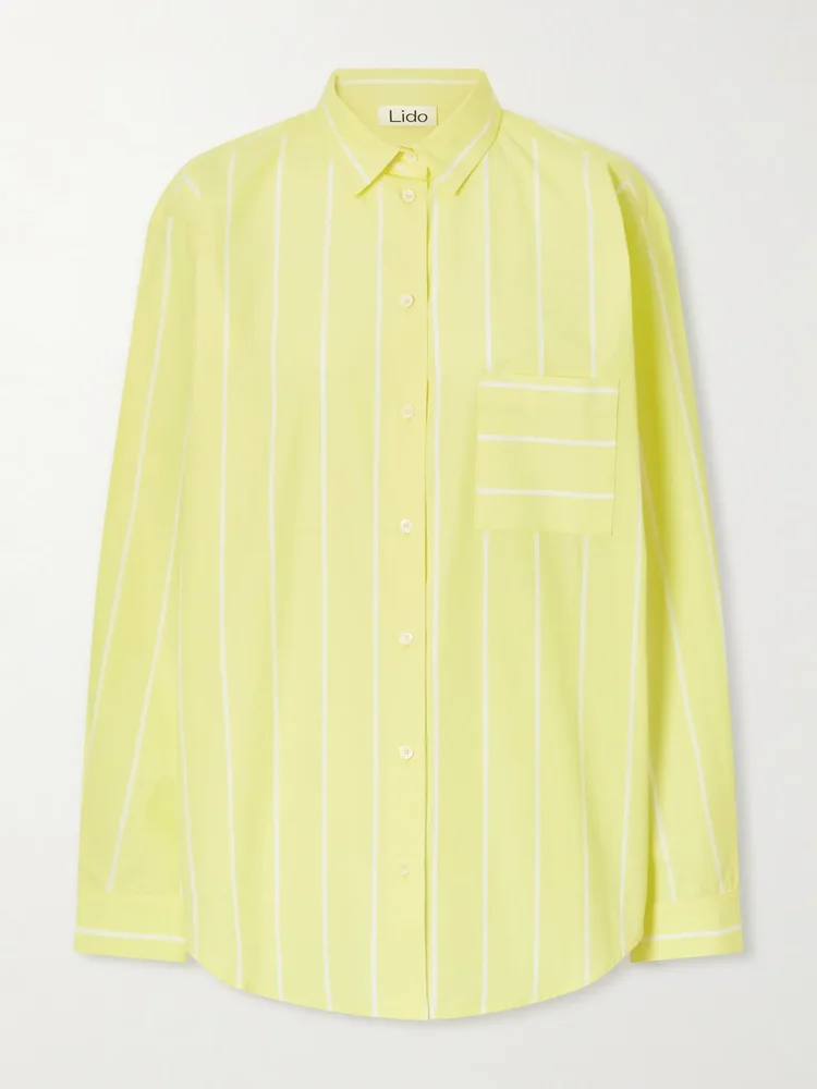 Striped cotton-poplin shirt