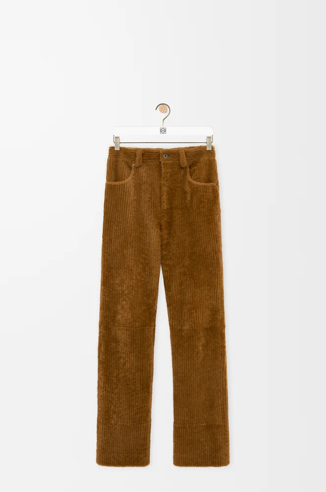 Trousers in shearling corduroy