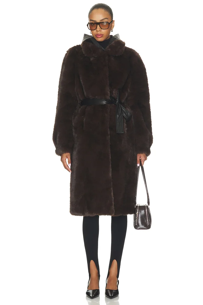 Penny Maxi Faux Fur Coat