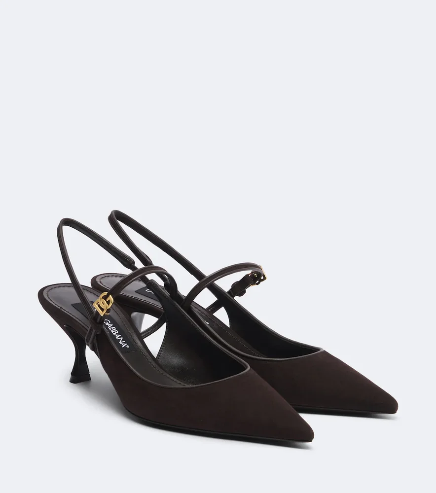 DG suede slingback pumps