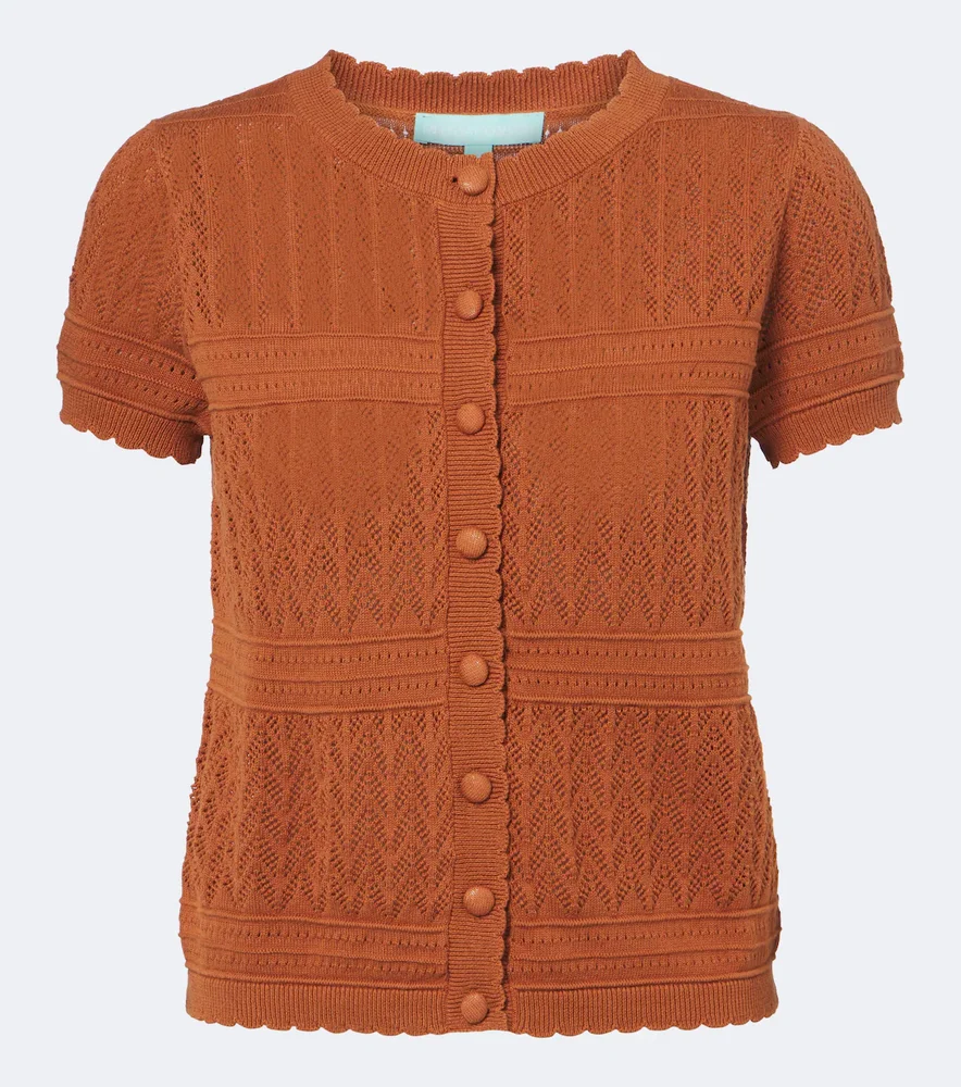 Polly pointelle cotton cardigan