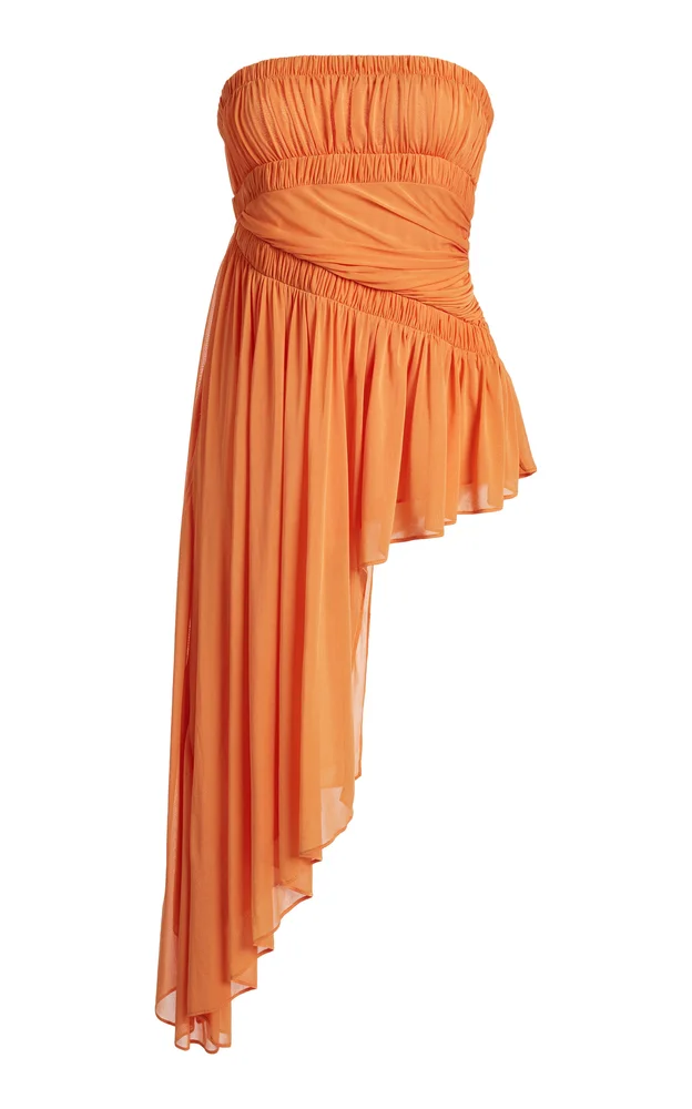 Noiro Asymmetric Ruched Top