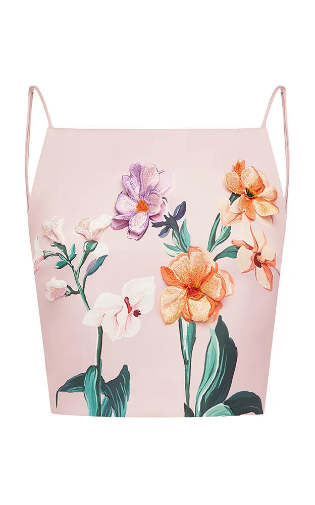Bea Embroidered Faille Top