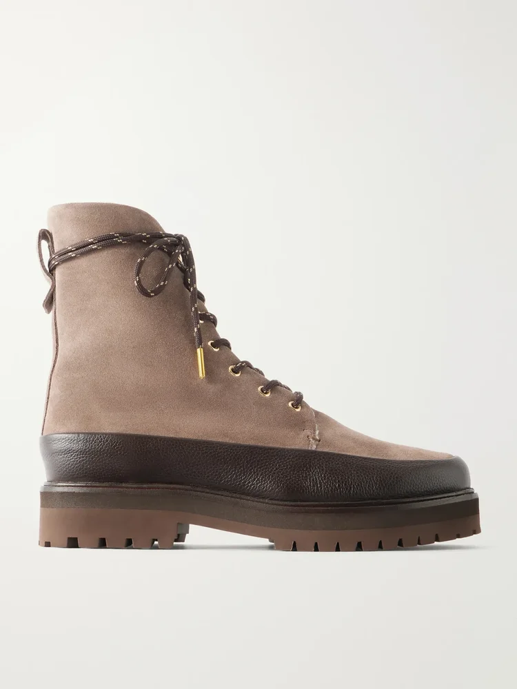 Fleece-lined suede ankle boots