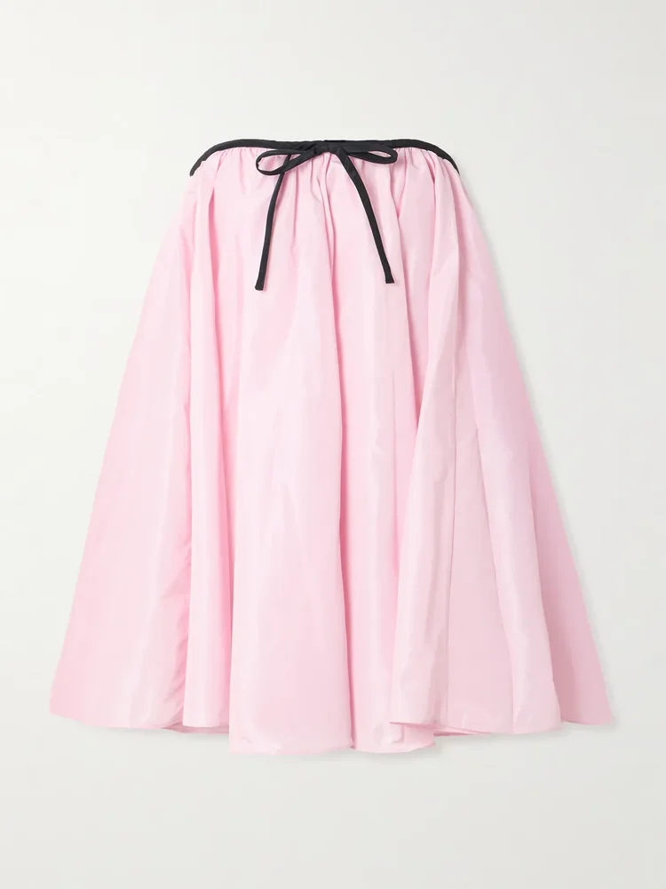 Sofia strapless bow-detailed taffeta mini dress