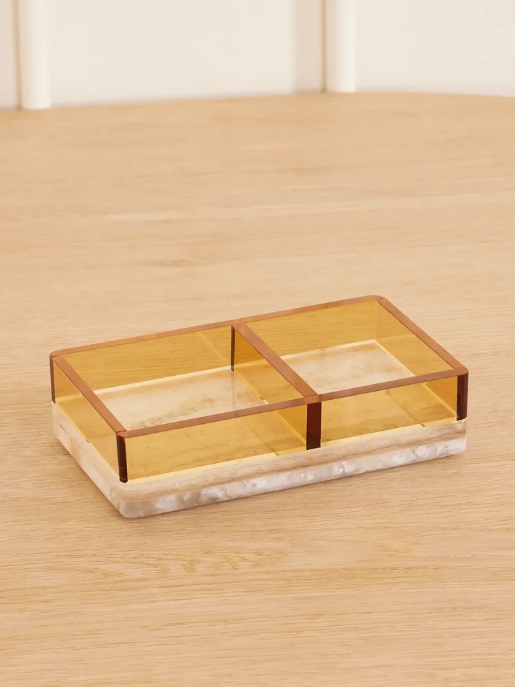 Treasures crystal and natural onyx tray