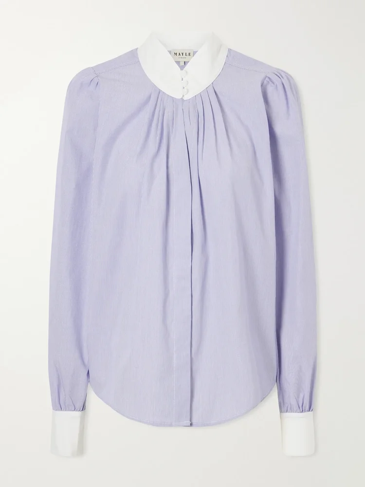 Val D'Isere striped cotton blouse