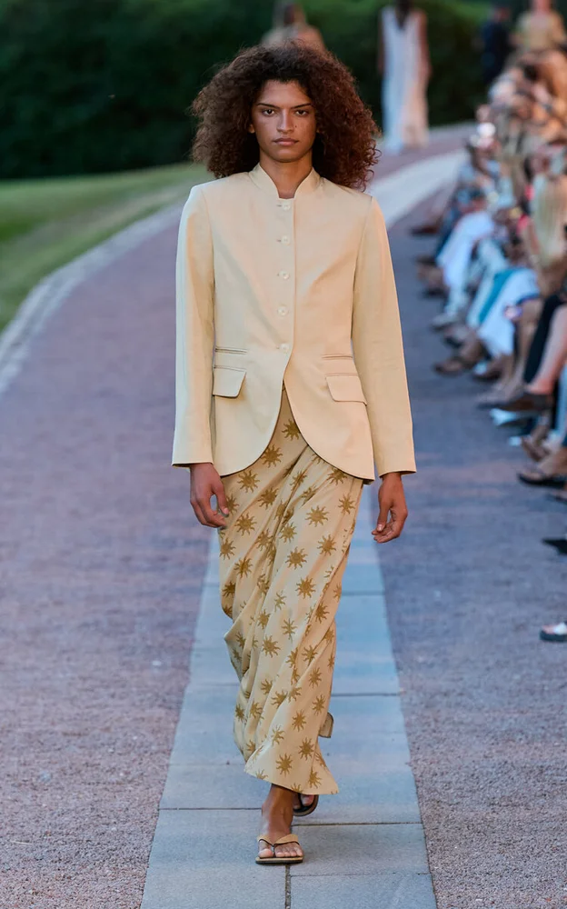 Esta Silk-Blend Maxi Skirt