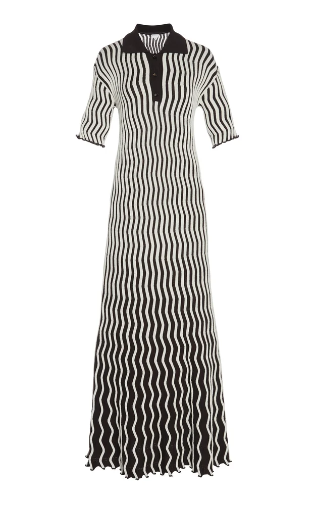 Ribbed Wool-Blend Maxi Dress