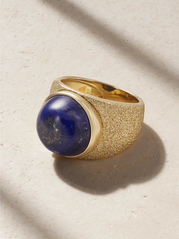 Downtown 18-karat gold lapis lazuli ring