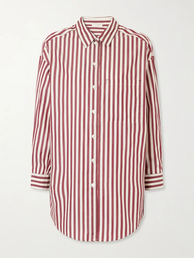 Sir striped cotton-poplin pajama shirt